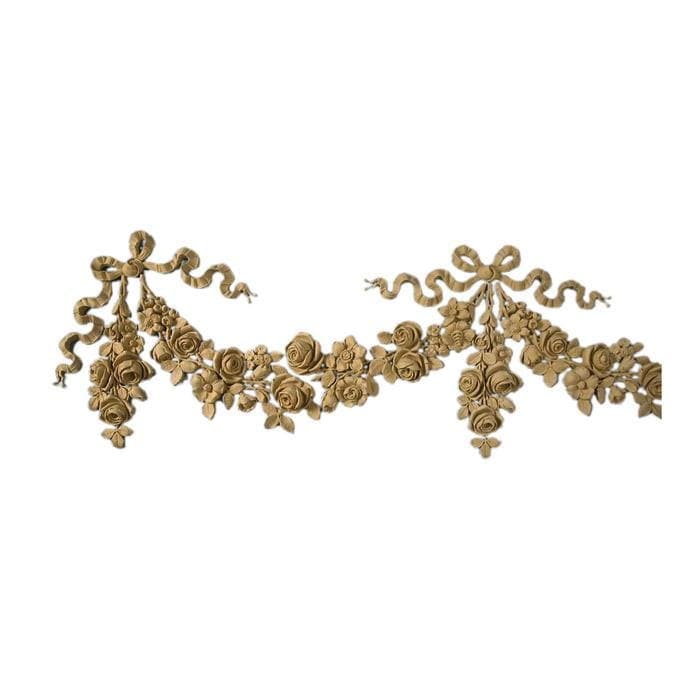 French Swag Onlay, 54 1/2"w x 14 1/4"h x 1 3/8"d, Made To Order, Minimum Order Amount $300