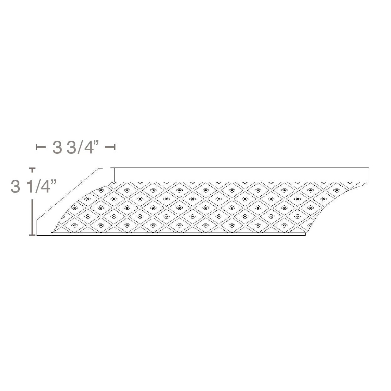 Fretted Cove, 4 7/8”w x 1”d