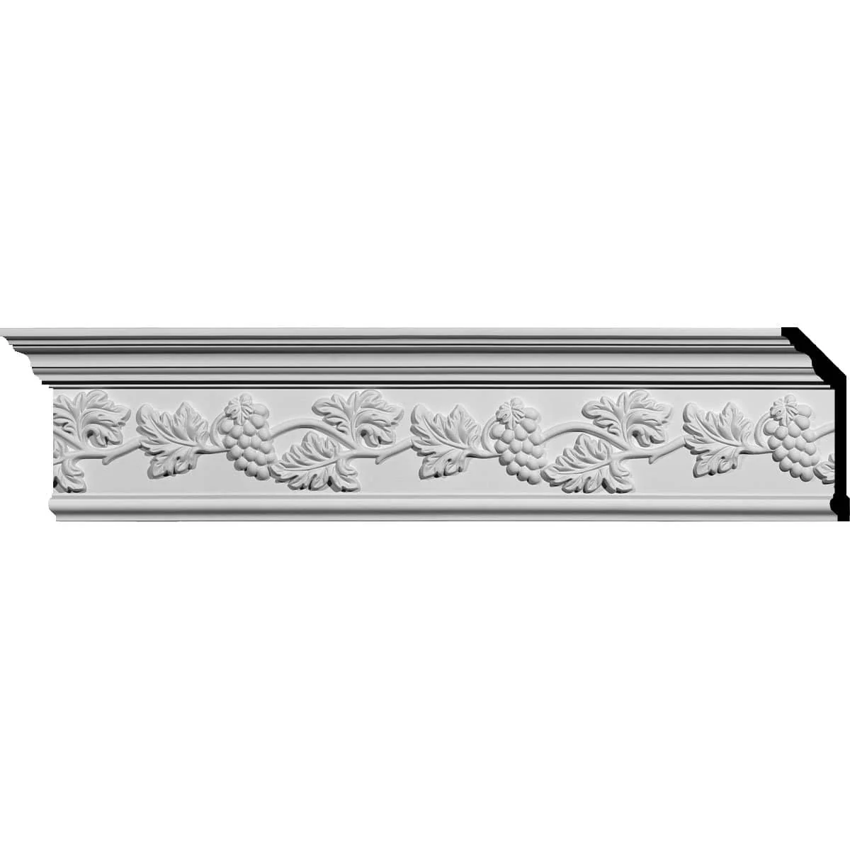 Genevieve Crown Moulding, 7"H x 3"P x 7 1/4"F x 94 1/2"L