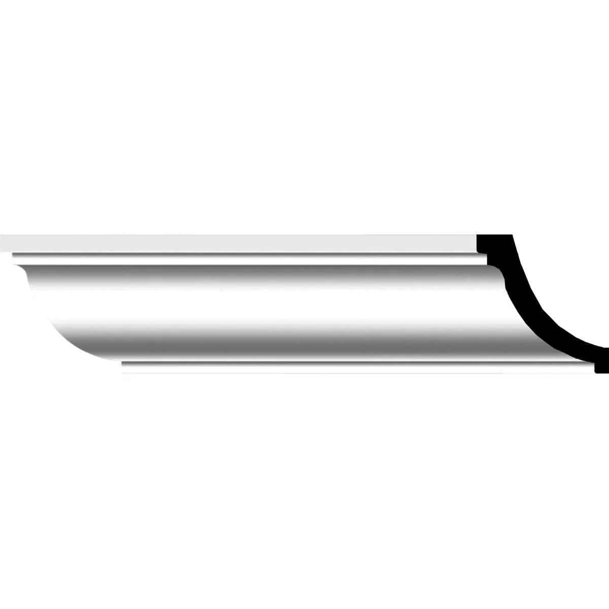 Giana Crown Moulding, 2"H x 2"P x 2 3/4"F x 94 1/2"L