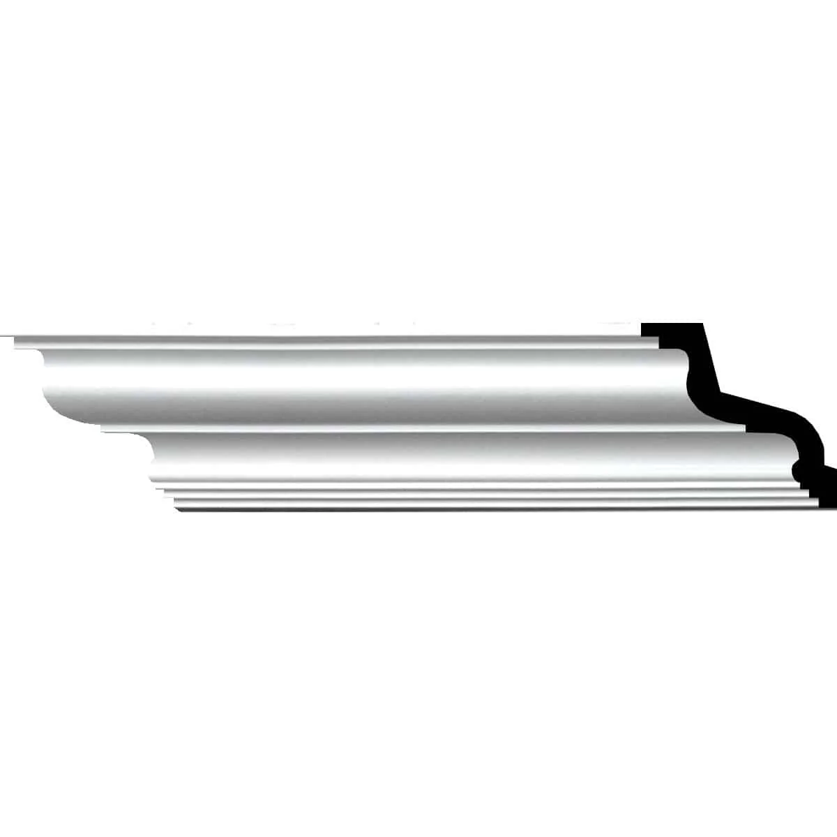Gorleen Crown Moulding, 3 7/8"H x 3 7/8"P x 5 1/2"F x 94 1/2"L
