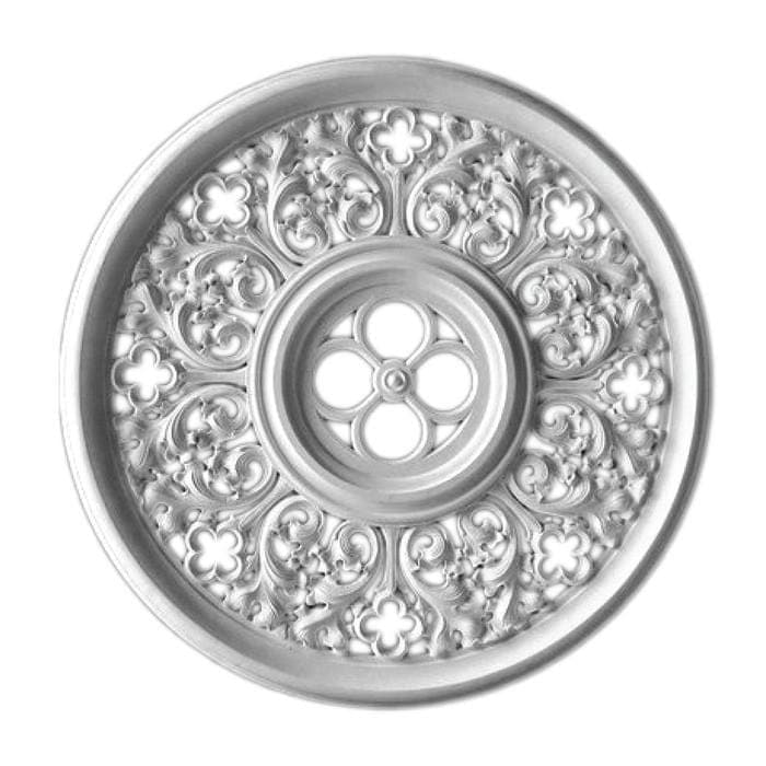 Gothic Medallion, Plaster, 48"w x 48"h x 2 1/4"d, Made To Order