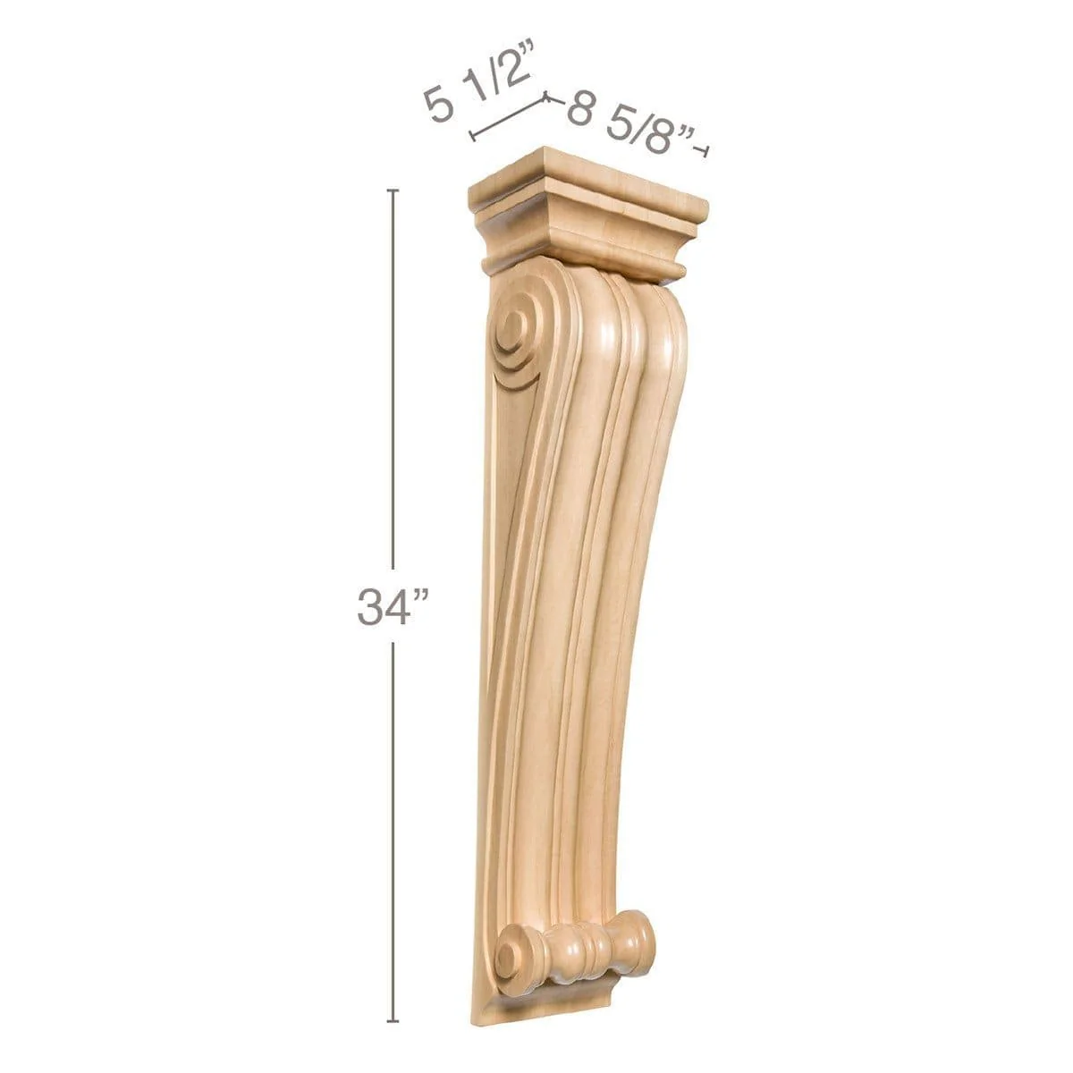 Grand Classic Corbel, 8 5/8"w x 34"h x 5 1/2"d