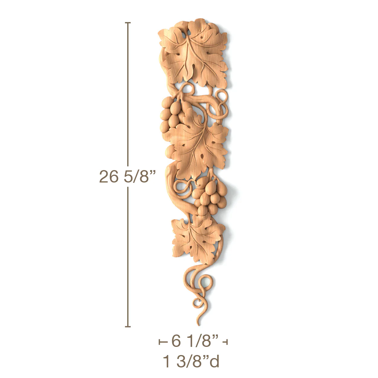 Vineyard Drop Pair, 6 1/8"w x 26 5/8"h x 1 3/8"d, SPECIAL ORDER (3-6 Weeks)