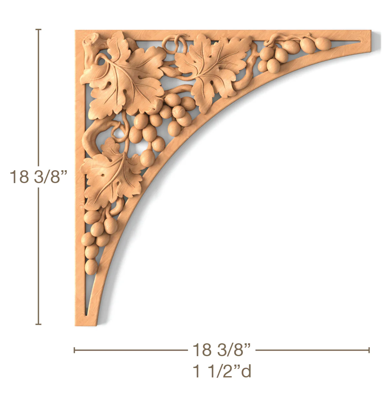 Vineyard Panel, 18 3/8"w x 18 3/8"h x 1 1/2"d, SPECIAL ORDER (3-6 Weeks)
