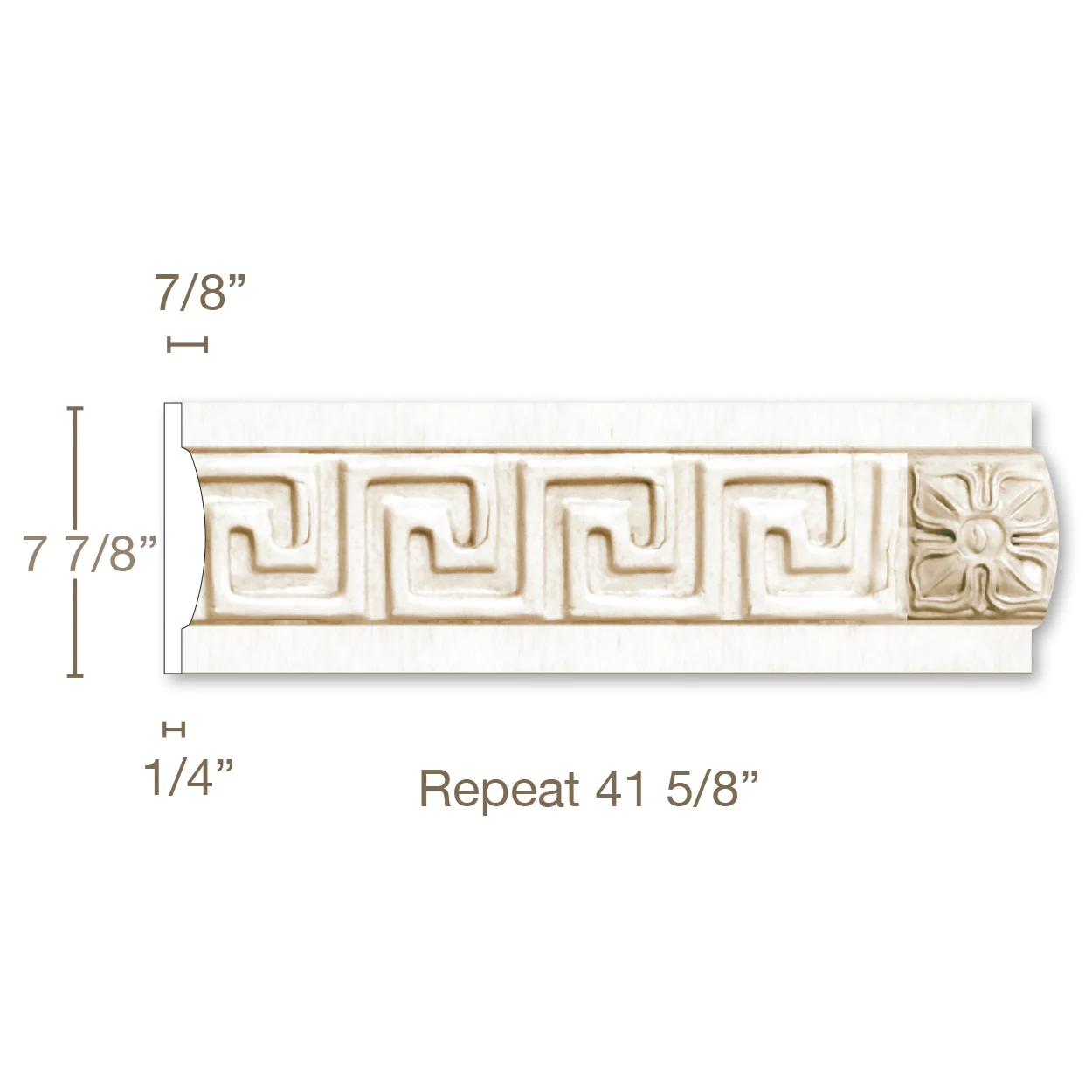 X-Large Greek Key, Resin, 7/8" X 7-7/8"