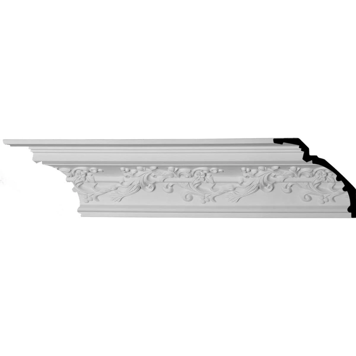 Hampton Crown Moulding, 6 1/4"H x 6 1/4"P x 8 7/8"F x 94 1/2"L