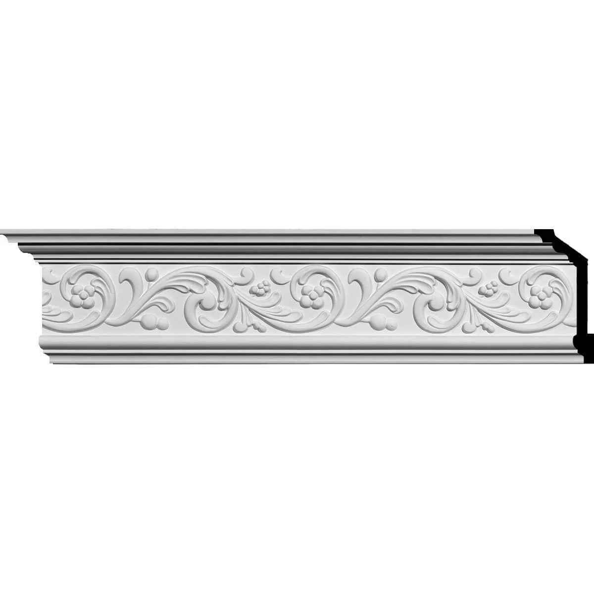 Kent Crown Moulding, 5 7/8"H x 2 1/2"P x 6 3/8"F x 94 1/2"L