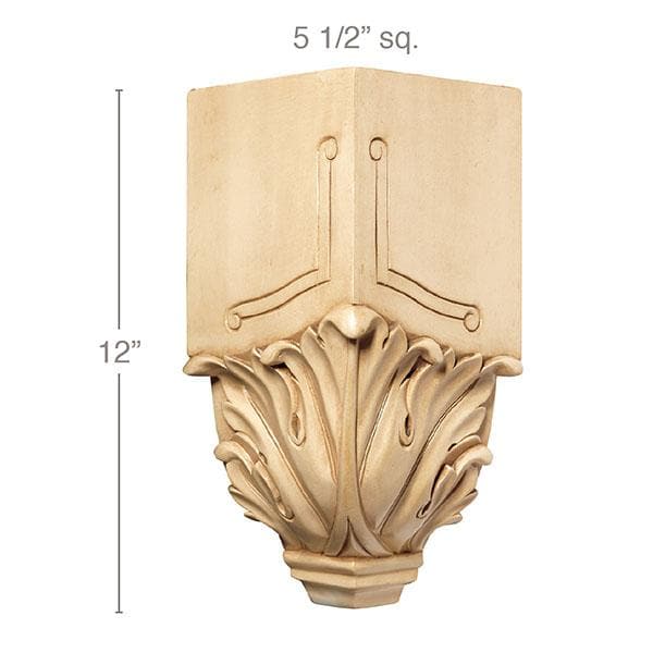 Large Crown Block (Generally accepts crowns 5 1/4 - 7 1/2 wide), 5 1/2"sq. x 12 1/8"d