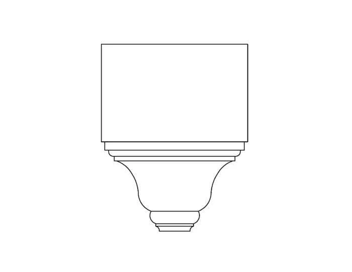 Large Crown Block (Mid Room), 9''w x 11"h x 4''d
