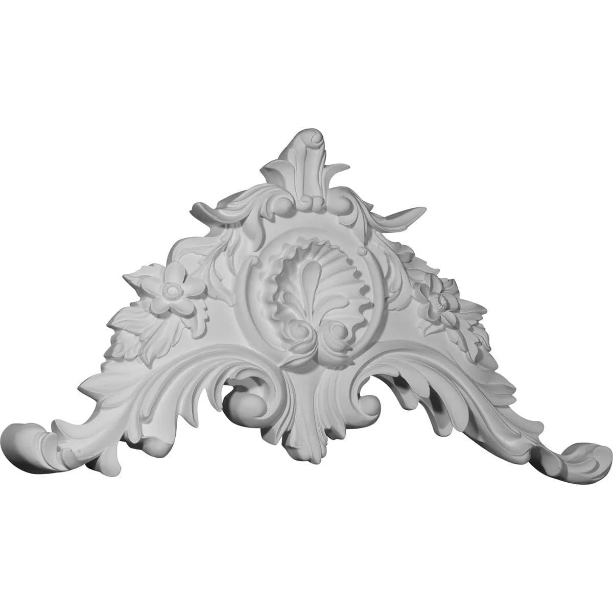 Large Shell Center with Scrolls, 28 3/4"W x 15 1/8"H x 2 7/8"P