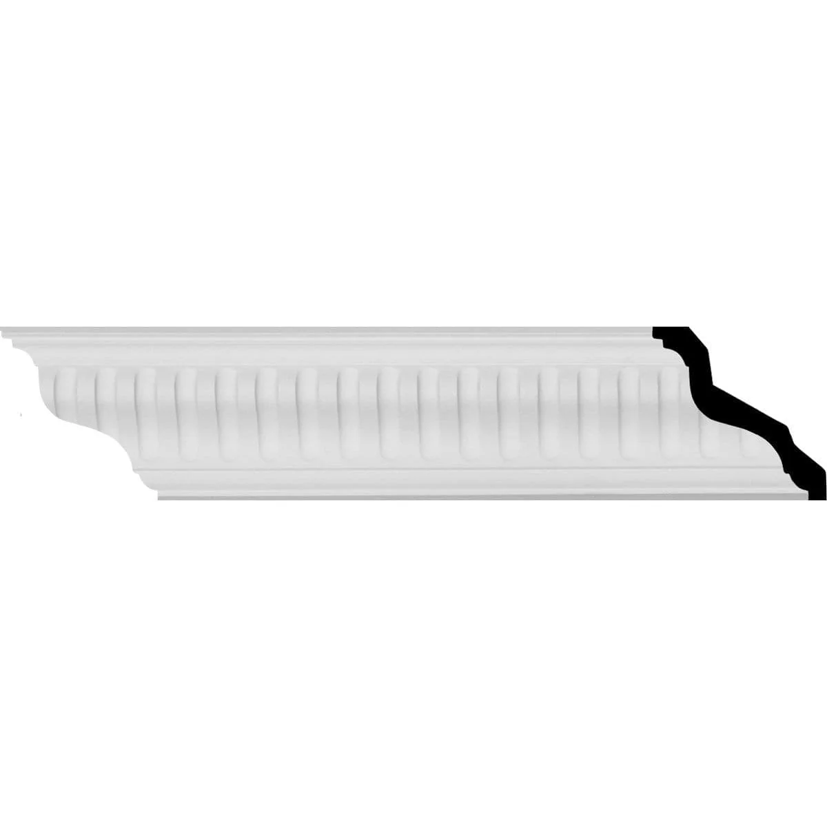 Linus Crown Moulding, 3 3/8"H x 3 3/8"P x 5"F x 94 1/2"L
