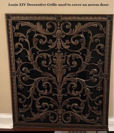 Louis XIV style grille for Duct Size of 8"- Please allow 1-2 weeks. - Image 14