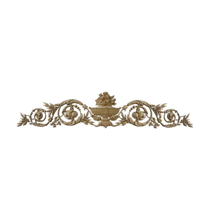 Louis XVI Floral Cartouche, 54 3/4"w x 12"h x 1"d, Made To Order, Minimum Order Amount $300