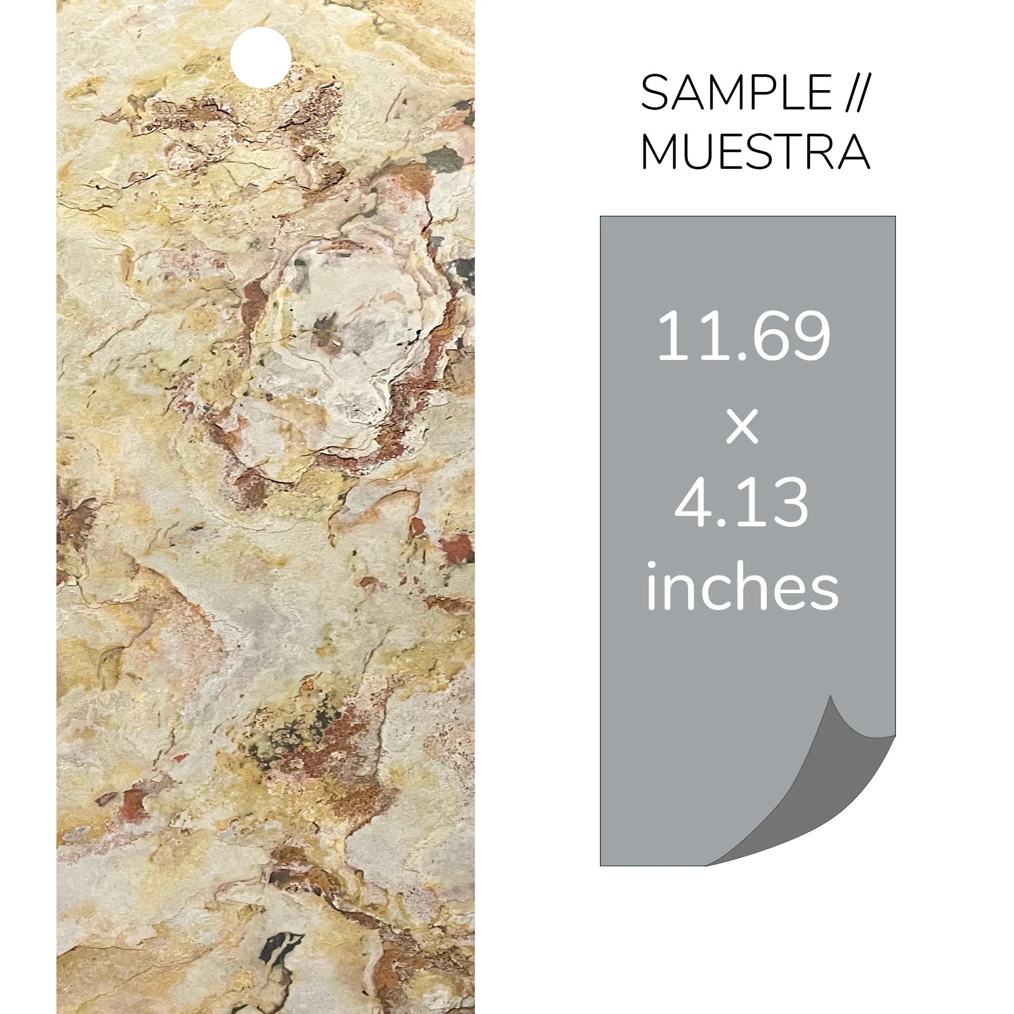 Falling Leaves, Natural Slate Veneer - Sample Sheet (11" L x 4" W)