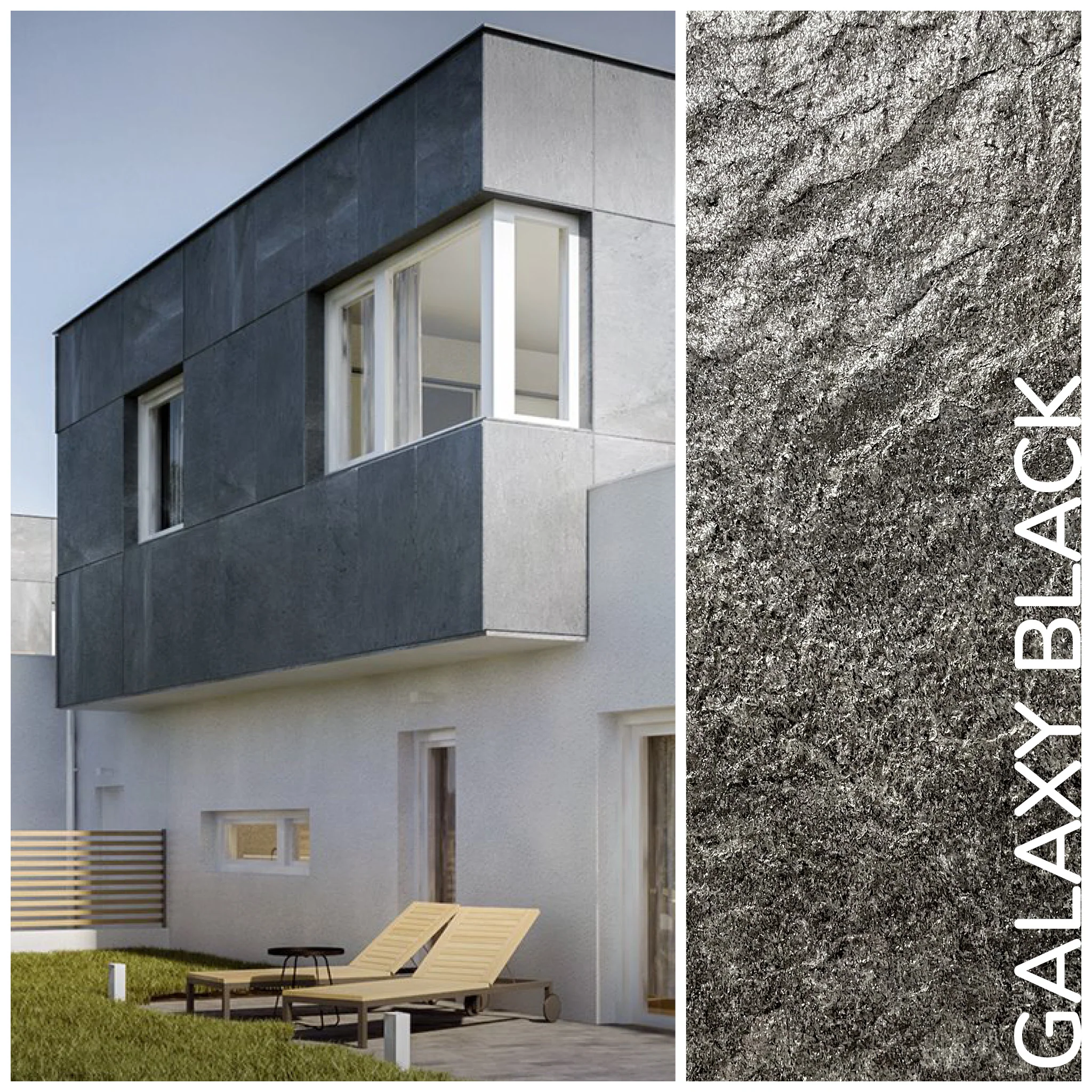 Galaxy Black, Natural Slate Veneer – 47 1/4" W x 94 1/2" L - Sold By Panel - Image 5