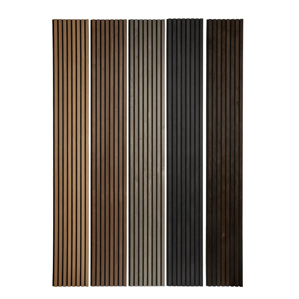 Matte Black Oak Acoustic Panel, Veneer 1" Wide Slats - Harmony Series - Sold 2 Panels Per Carton - Image 7