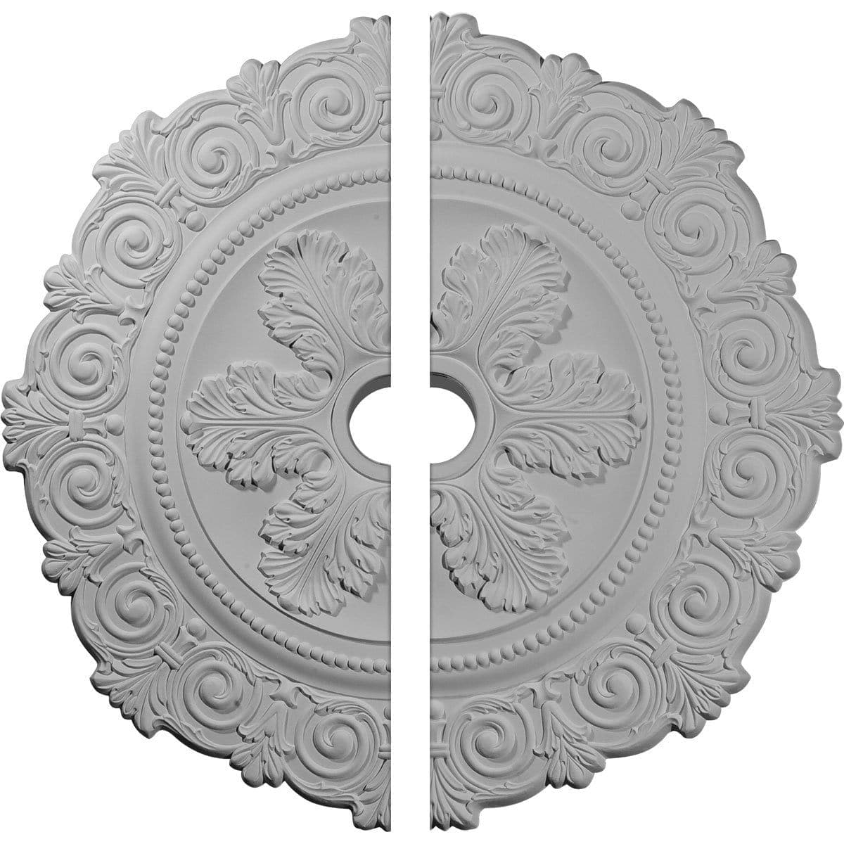 Medallion, Two Piece (Fits Canopies up to 3 5/8")33 1/4"OD x 3 5/8"ID x 1"P