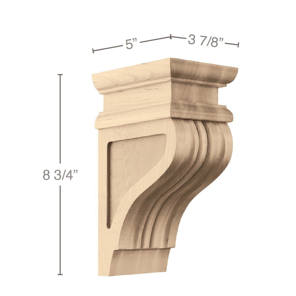 Medium Corbel, 3 7/8''w x 8 3/4''h x 5''d
