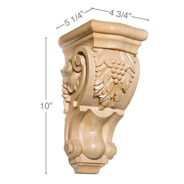 Medium Grapevine Tassel Corbel, 4 3/4''w x 10''h x 5 1/4''d
