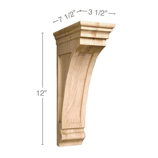 Medium Mission Bracket Corbel, 3 1/2''w x 12''h x 7 1/2''d