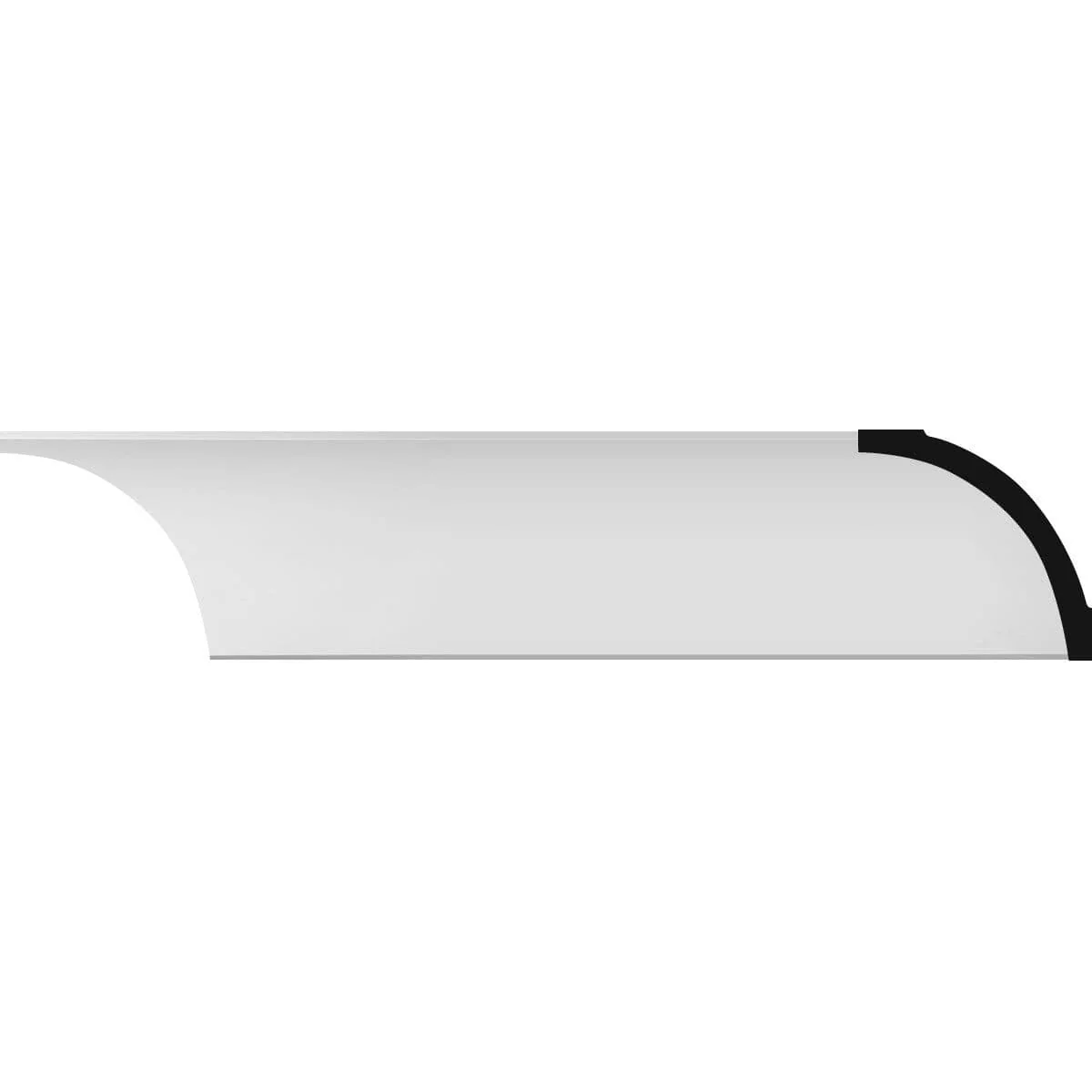 Medway Traditional Smooth Crown Moulding, 8 1/2"H x 8 1/2"P x 12"F x 94 1/2"L