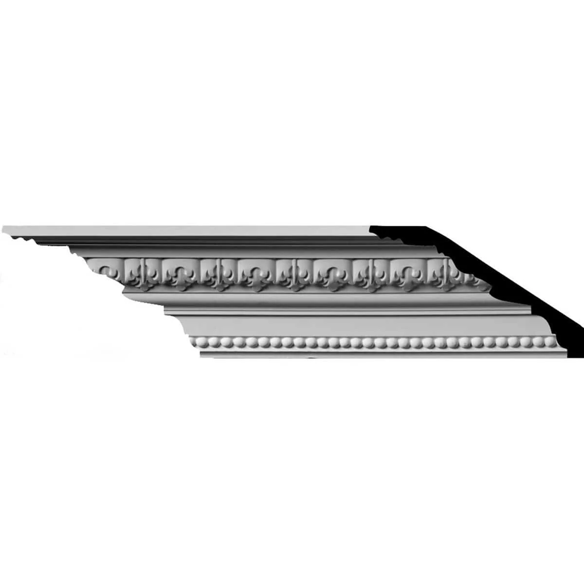 Nadia Crown Moulding, 4 3/4"H x 2 3/4"P x 5 3/8"F x 94 1/2"L