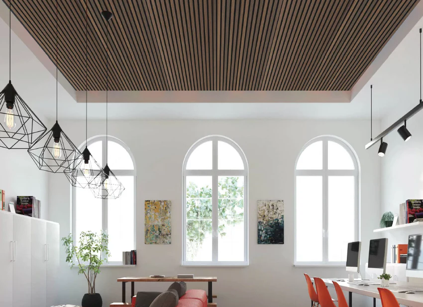 Natural Walnut Acoustic Panel, Varnished Wood - Harmony Series - Sold 2 Panels Per Carton - Image 3