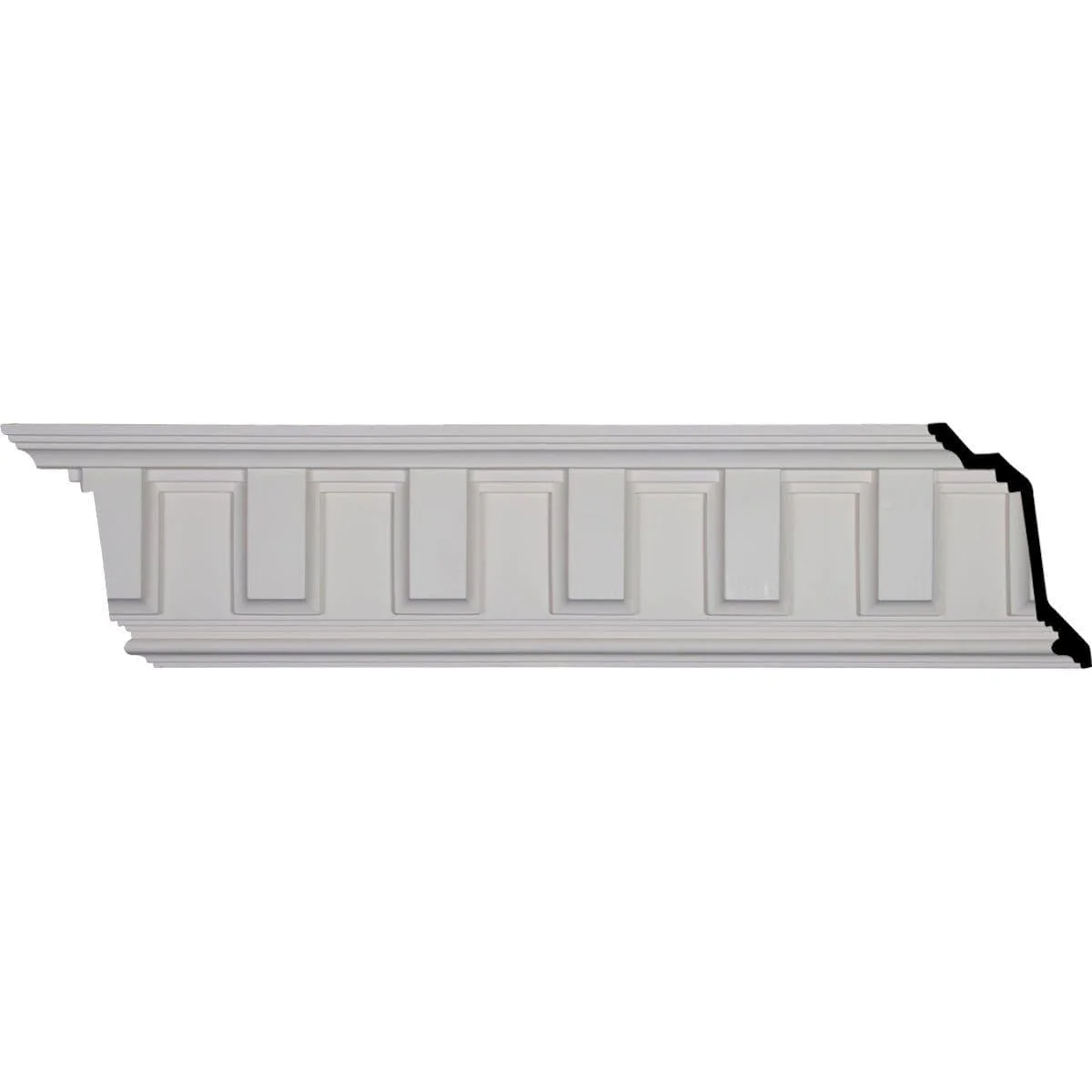 Nouveau Crown Moulding, 8 1/2"H x 5"P x 9 7/8"F x 94 1/2"L