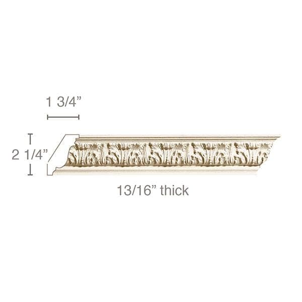 Petite Acanthus Leaf (Repeats 2 7/8), 2 3/4''w x 13/16''d