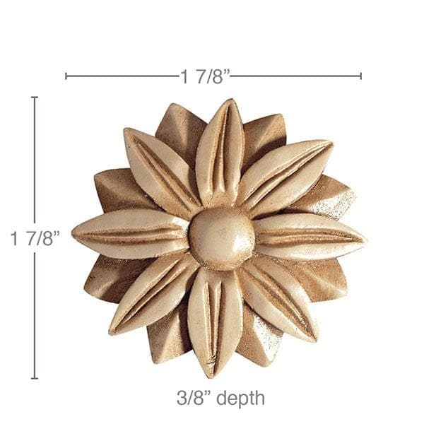 Petite Round Rosettes (Sold 4 per card), 1 7/8''w x 1 7/8''h x 3/8''d