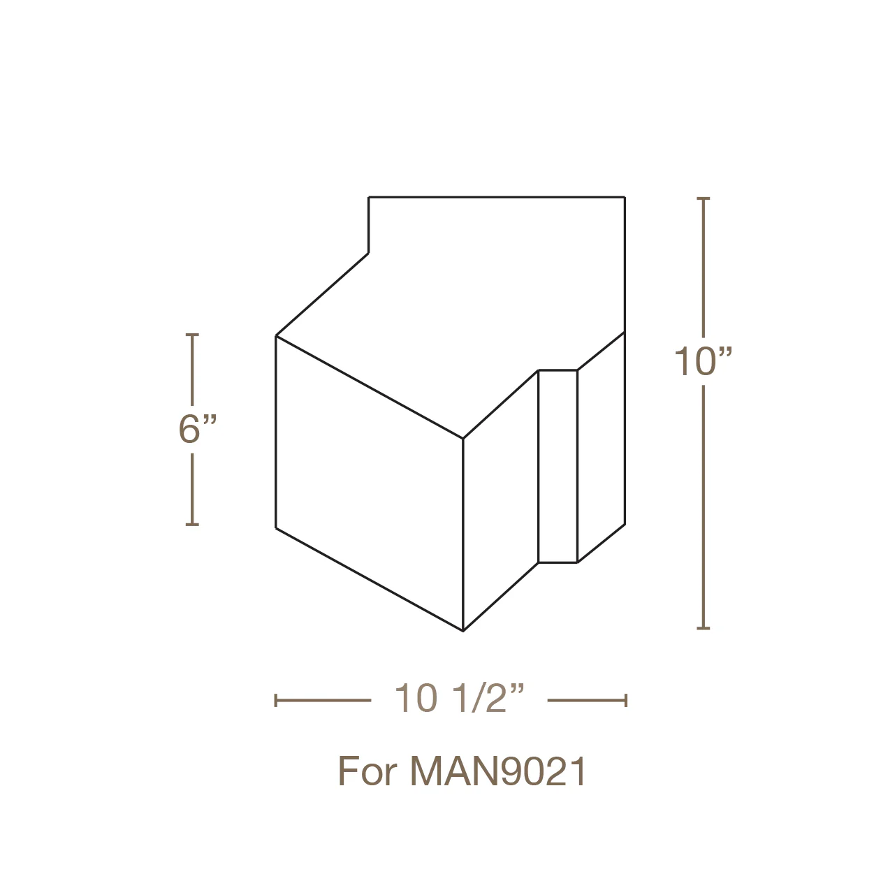 Plynth Block for Mantel MAN9021 6" High" Lindenwood