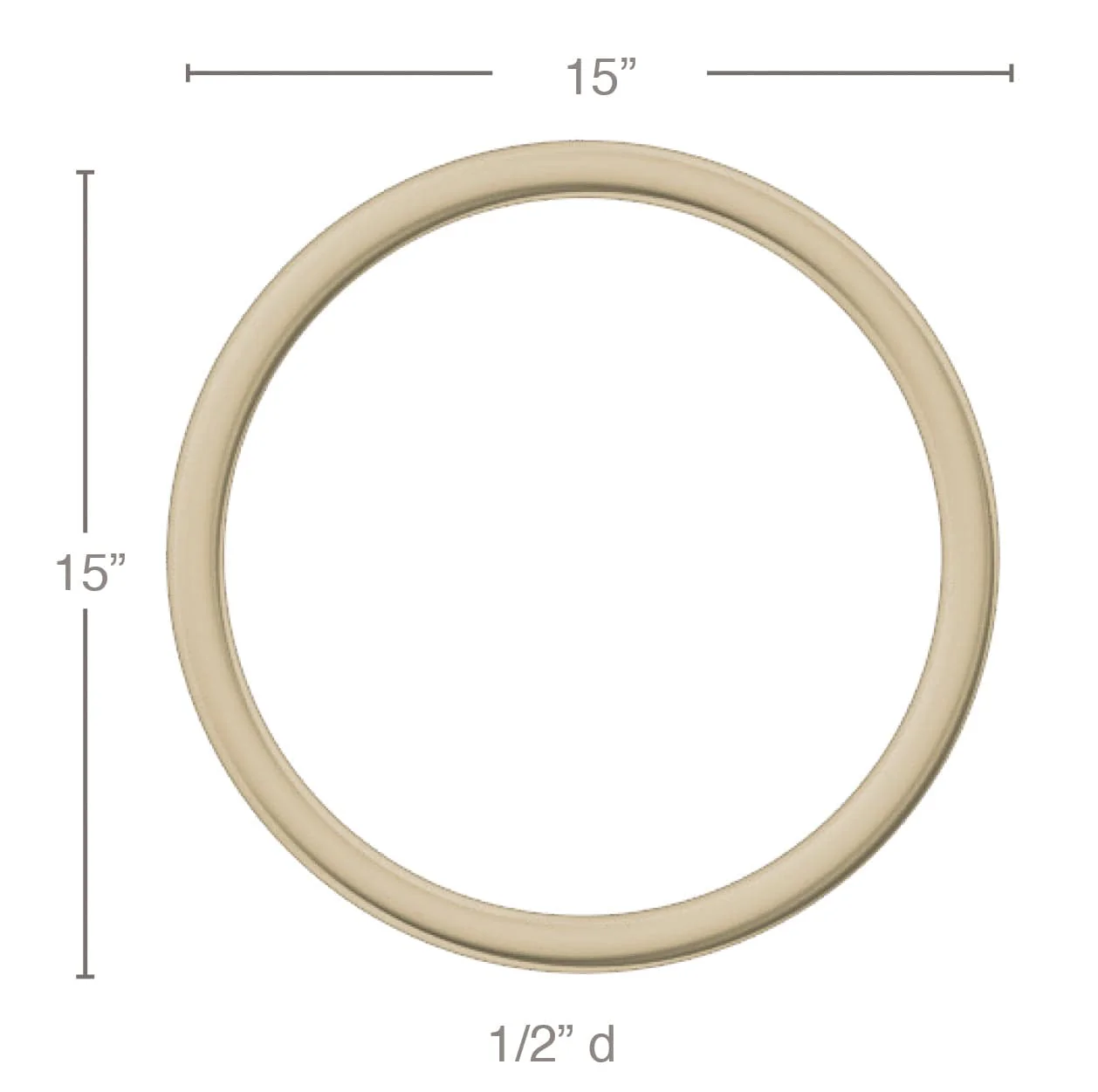 PM613 Full Circle, R6.5", 15"w x 15"h x 1/2"d, 1 Pair