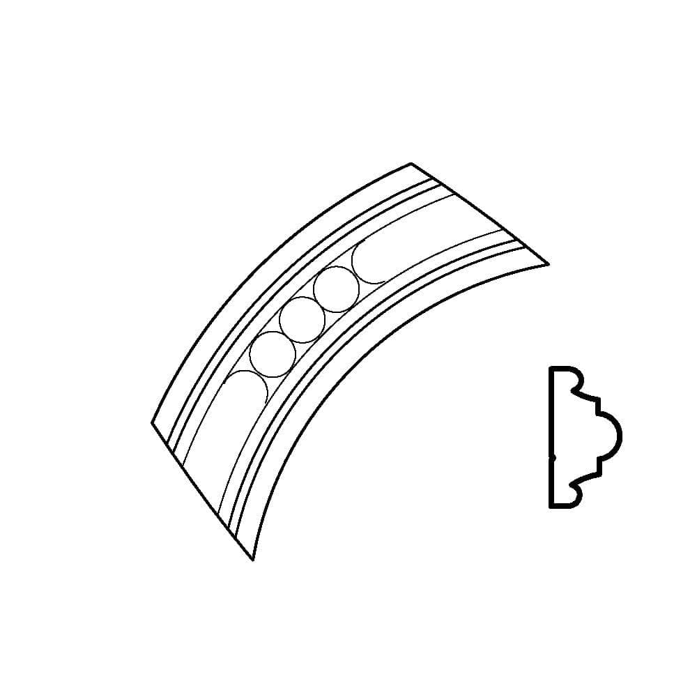 PM8529 Clipped Corner, R4", 4 5/16"w x 4 5/16"h x 7/8"d, 1 Pair
