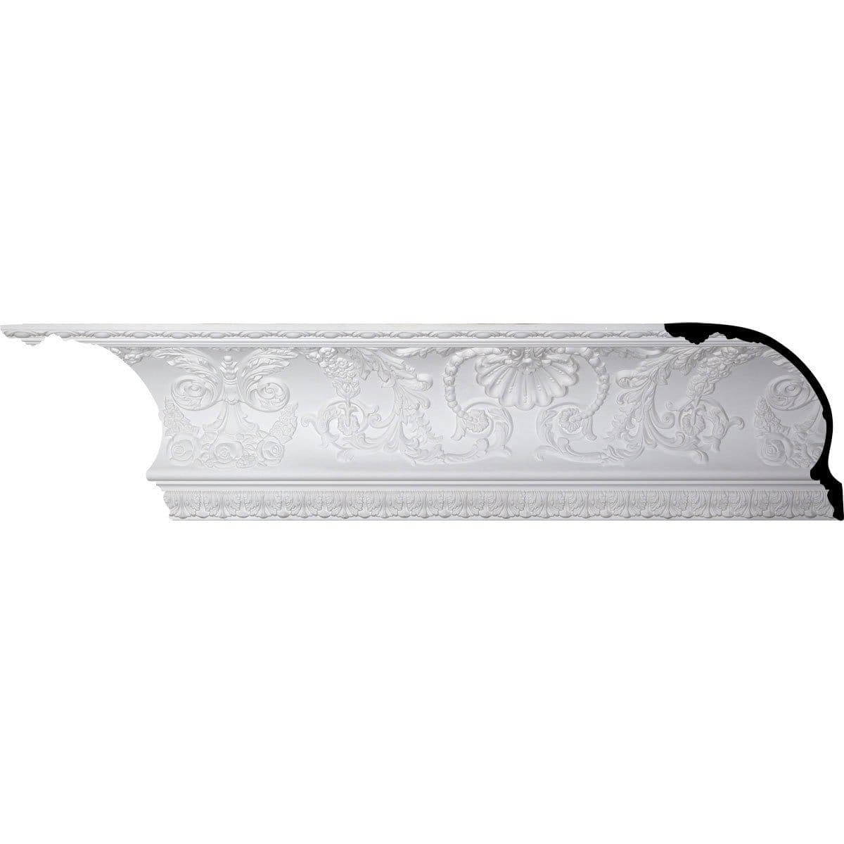Preston Crown Moulding, 12"H x 15 3/8"P x 19 1/2"F x 94 1/2"L