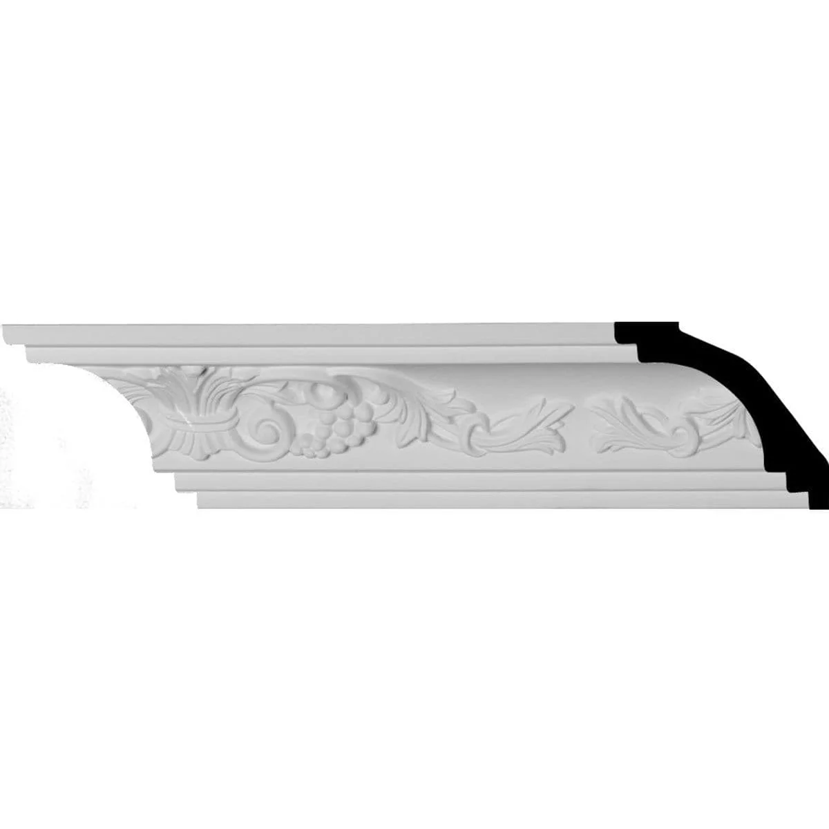 Quentin Crown Moulding, 2 1/2"H x 2 7/8"P x 3 7/8"F x 94 1/2"L
