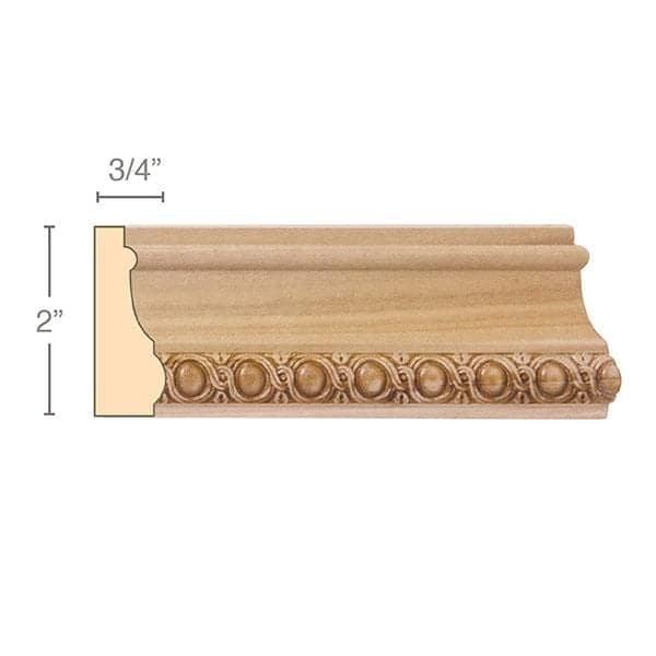 Running Coins Panel Mould, 2"w x 3/4"d
