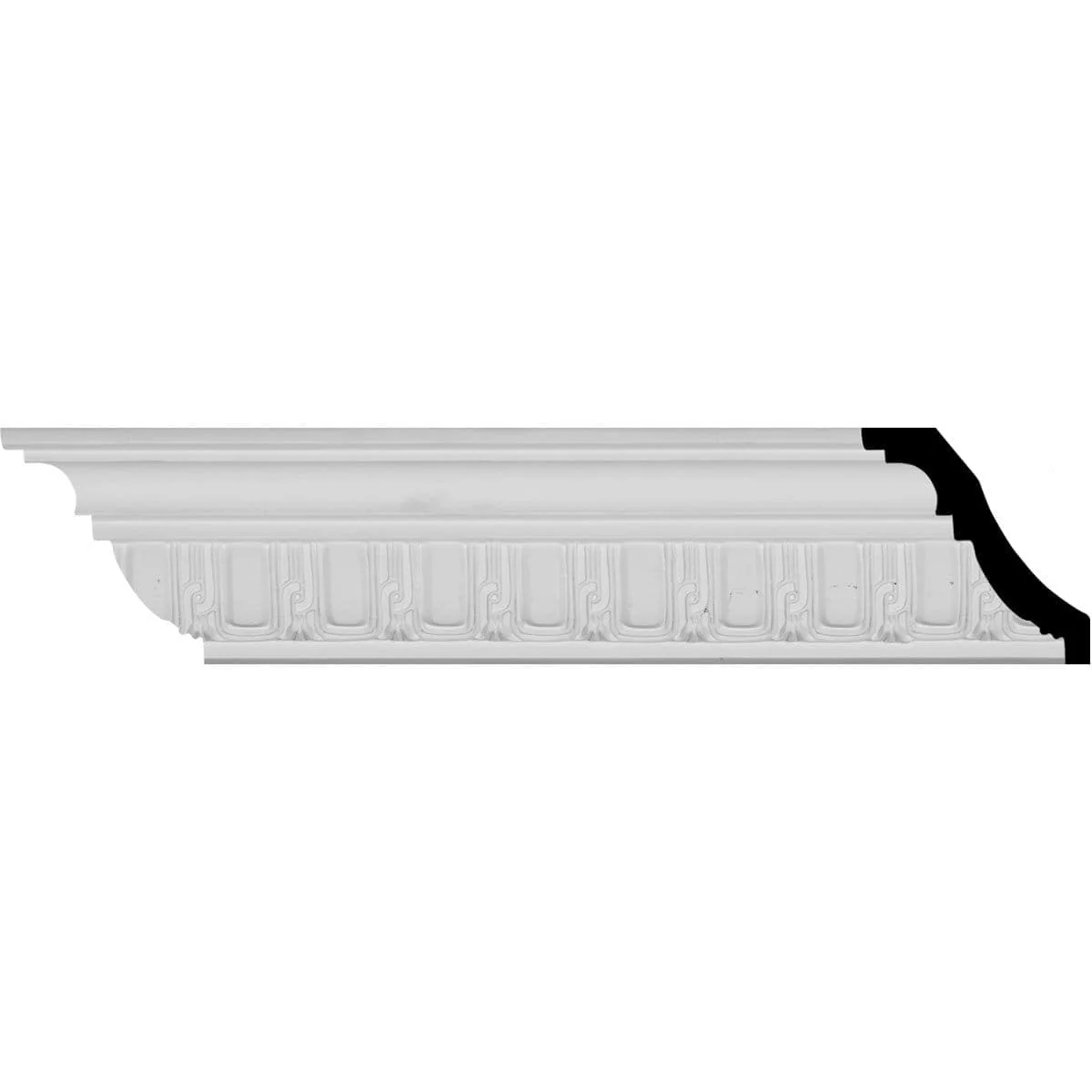 Sequential Crown Moulding, 2 3/4"H x 2 3/8"P x 3 5/8"F x 94 1/2"L