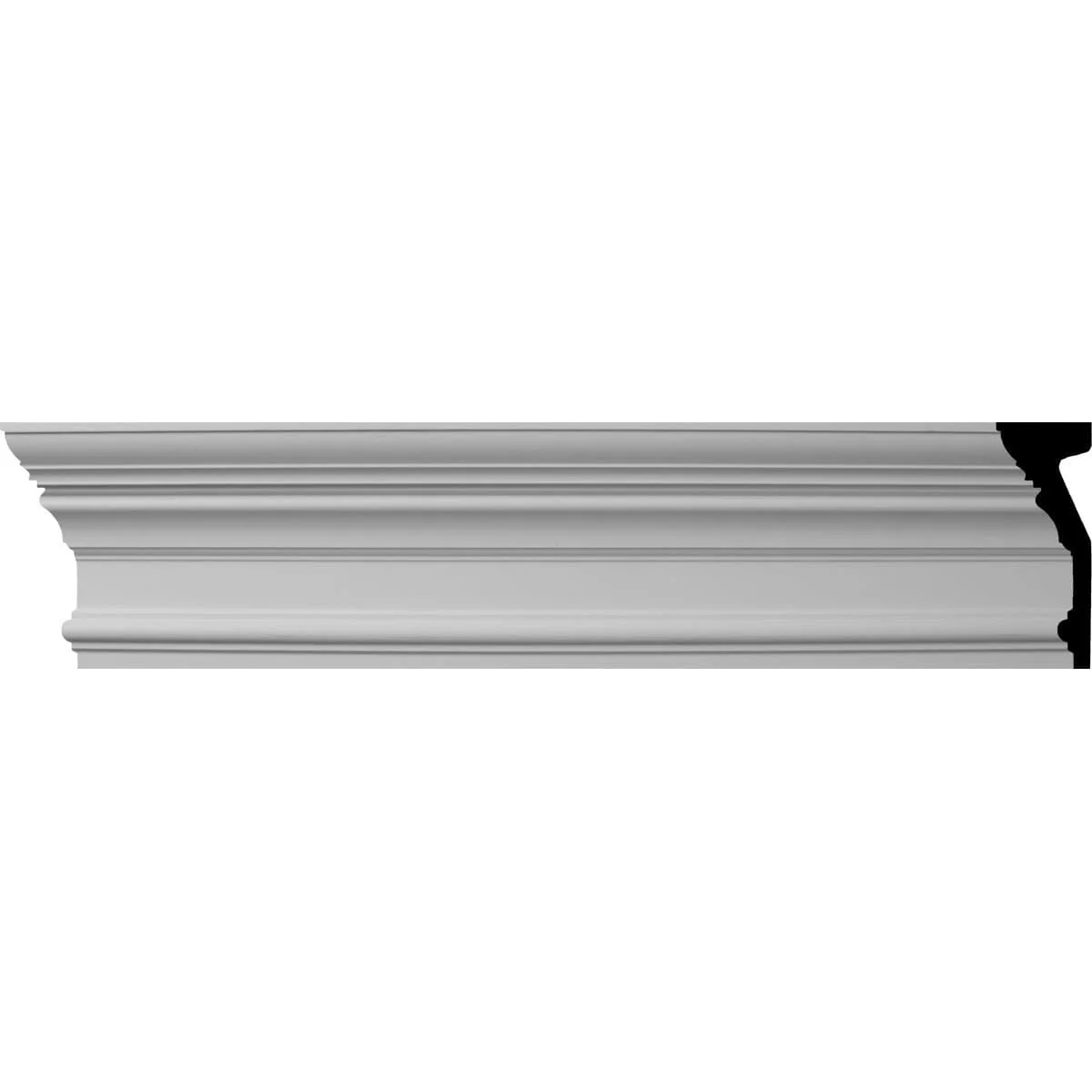 Seville Smooth Moulding, 5 1/2"H x 2"P x 7 5/8"F x 94 1/2"L