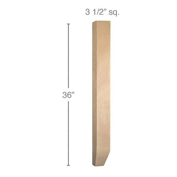 Shaker Tapered Square Island Column, 3 1/2"sq. x 36"h