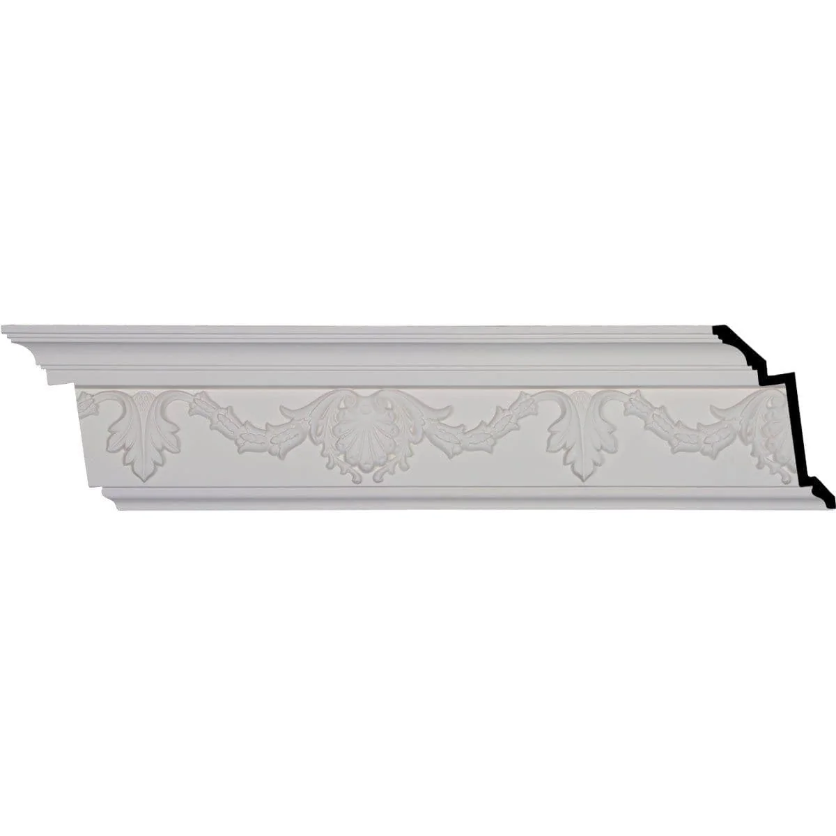 Shell Crown Moulding, 6 1/4"H x 3 3/8"P x 7"F x 94 1/2"L
