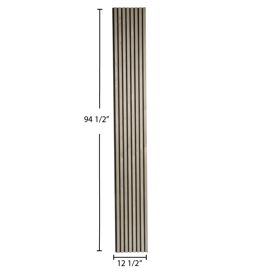 Silver Gray Oak Acoustic Panel, Veneer 1" Wide Slats - Harmony Series - Sold 2 Panels Per Carton - Image 3