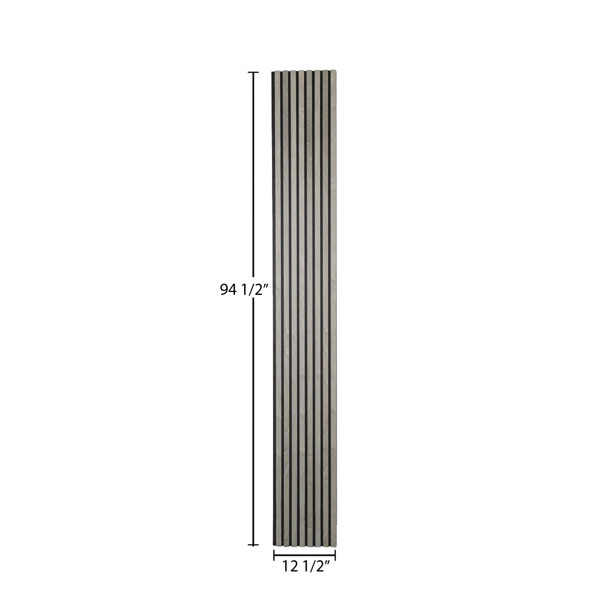 Silver Gray Oak Acoustic Panel, Varnished 1" Wide Slats - Harmony Series - Sold 2 Panels Per Carton - Image 3