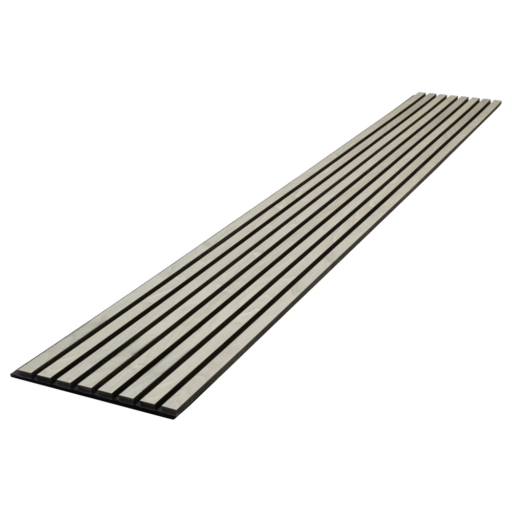 Silver Gray Oak Acoustic Panel, Varnished 1" Wide Slats - Harmony Series - Sold 2 Panels Per Carton - Image 4