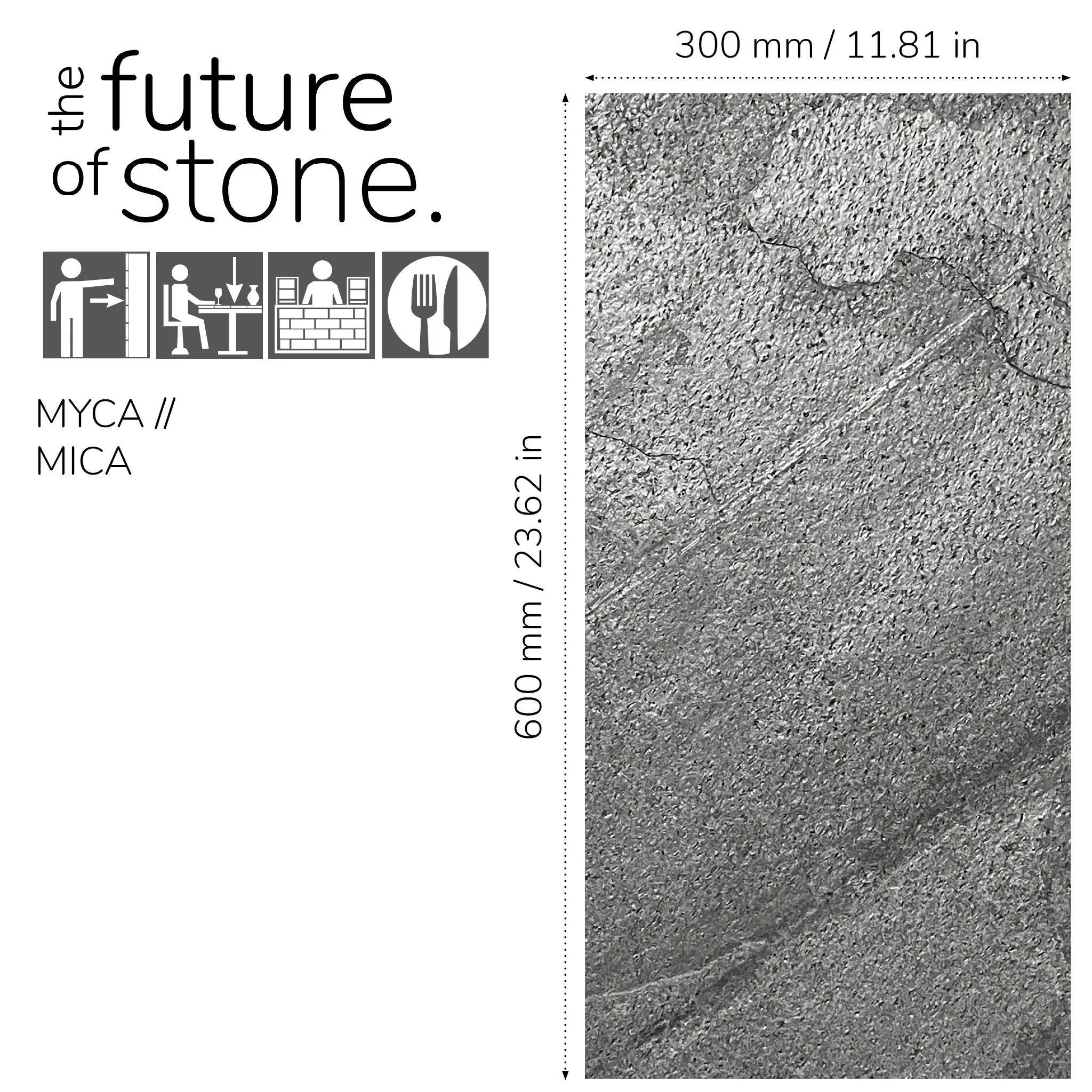 Silver Grey, Natural Slate Veneer – Opaque - Image 3