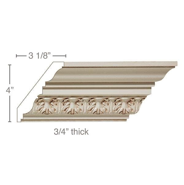 Small Acanthus Leaf, 5"w x 3/4"d