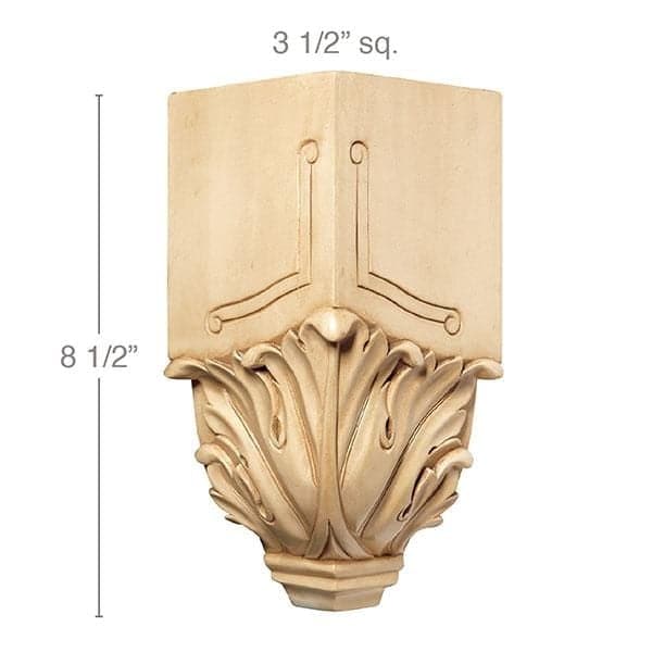 Small Crown Block (Generally accepts crowns up to 5 wide), 3 1/2"sq. x 8 1/2"d