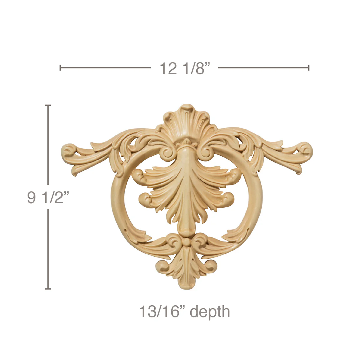Small Panel Cartouche, 12 1/8"w x 9 1/2"h x 13/16"d