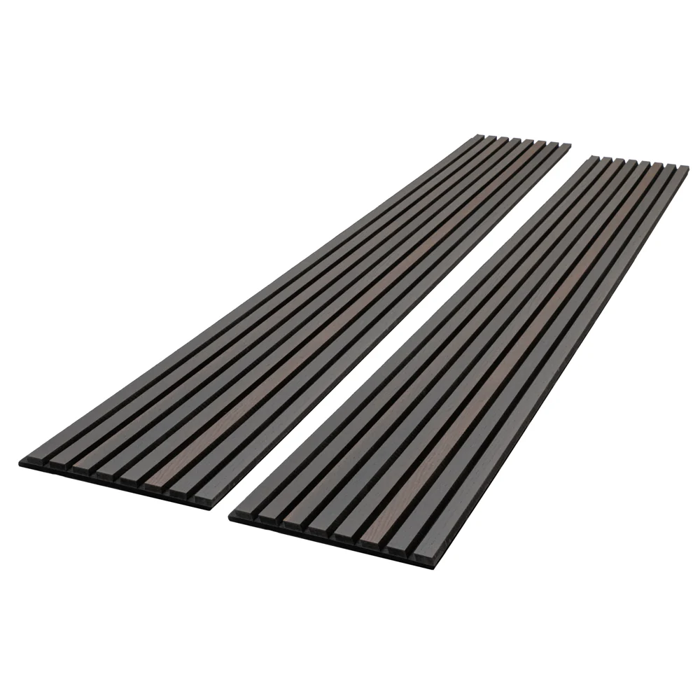 Smokey Oak Acoustic Panel, Varnished 1" Wide Slats - Harmony Series - Sold 2 Panels Per Carton - Image 3