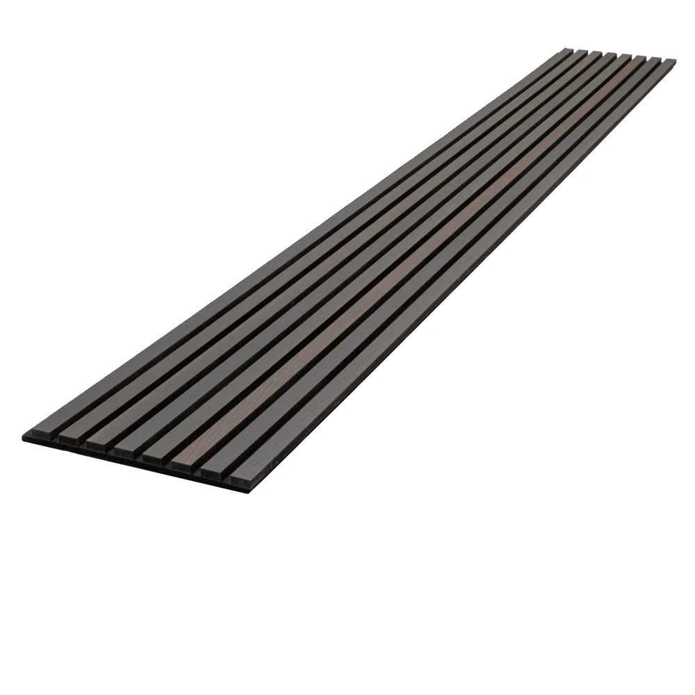 Smokey Oak Acoustic Panel, Varnished 1" Wide Slats - Harmony Series - Sold 2 Panels Per Carton - Image 5